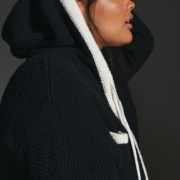 Anthropologie Maeve Two Toned Cardigan with Hood - Picture 7 of 10